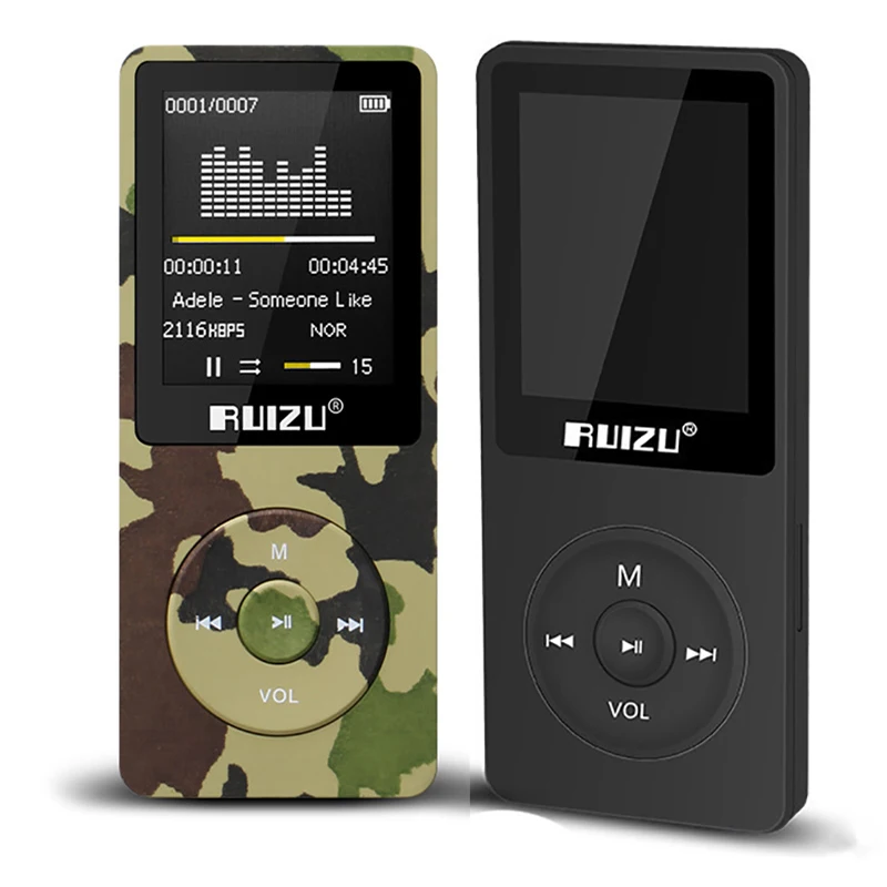RUIZU X02 MP3 Player Portable Mp3 Can Play 80 hours With FM Radio E