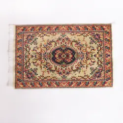 Турецкий тип ковры миниатюрный Вышивка Ткань коврики для 1/12 кукольный домик Средний ролевые игры мебель игрушечные лошадки