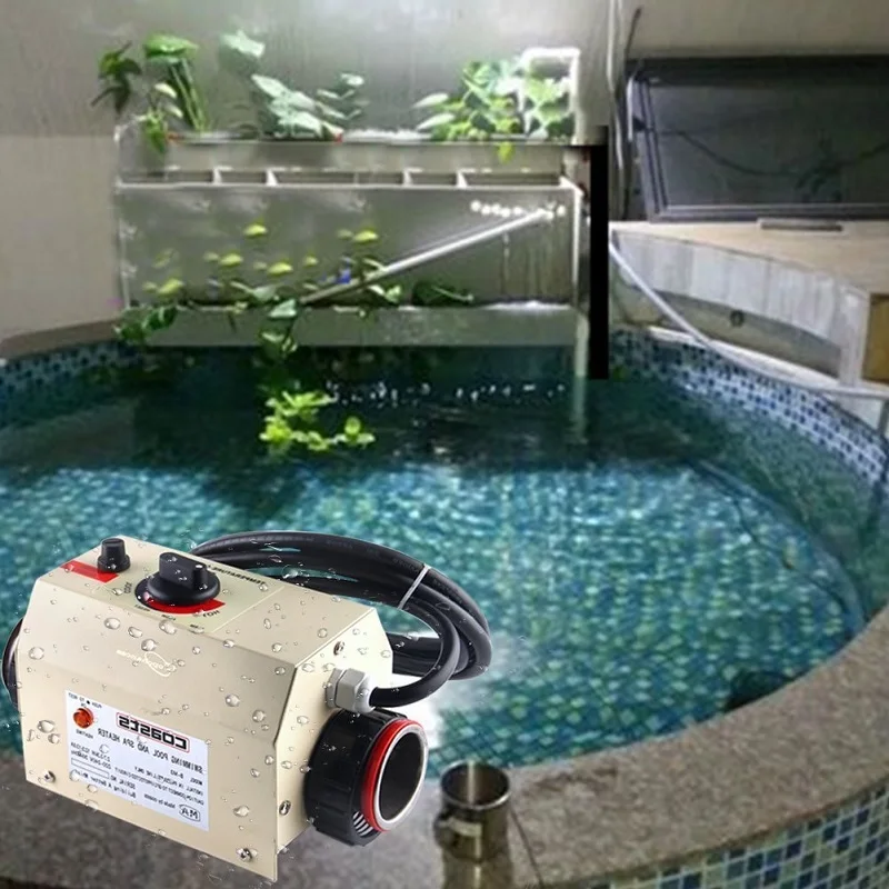 Плавательный бассейн ming аксессуары водонагреватель термостат 3 кВт 220 В электрический водонагреватель термостат для небольшого плавательного бассейна и спа ванны