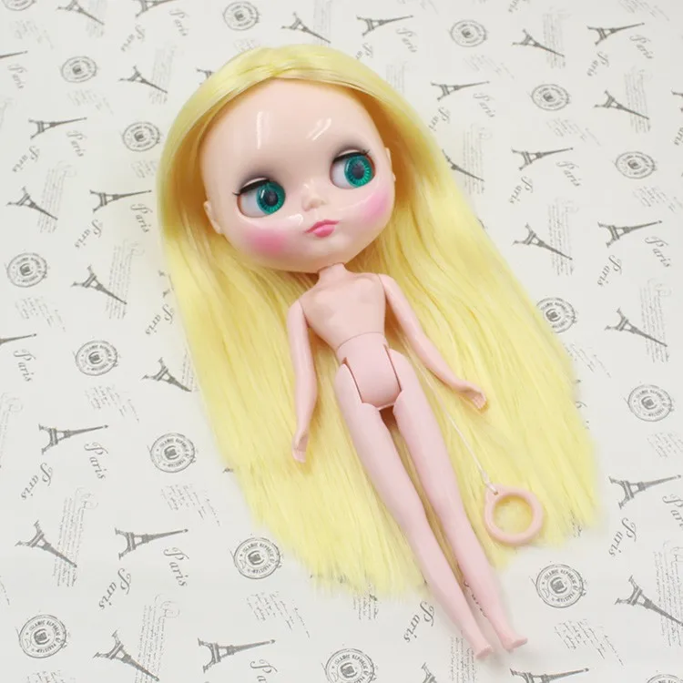 

Free shipping Nude Blyth Doll For Series No.J230NY0720 Golden hair without bangs Suitable For DIY Change Toy For Girls