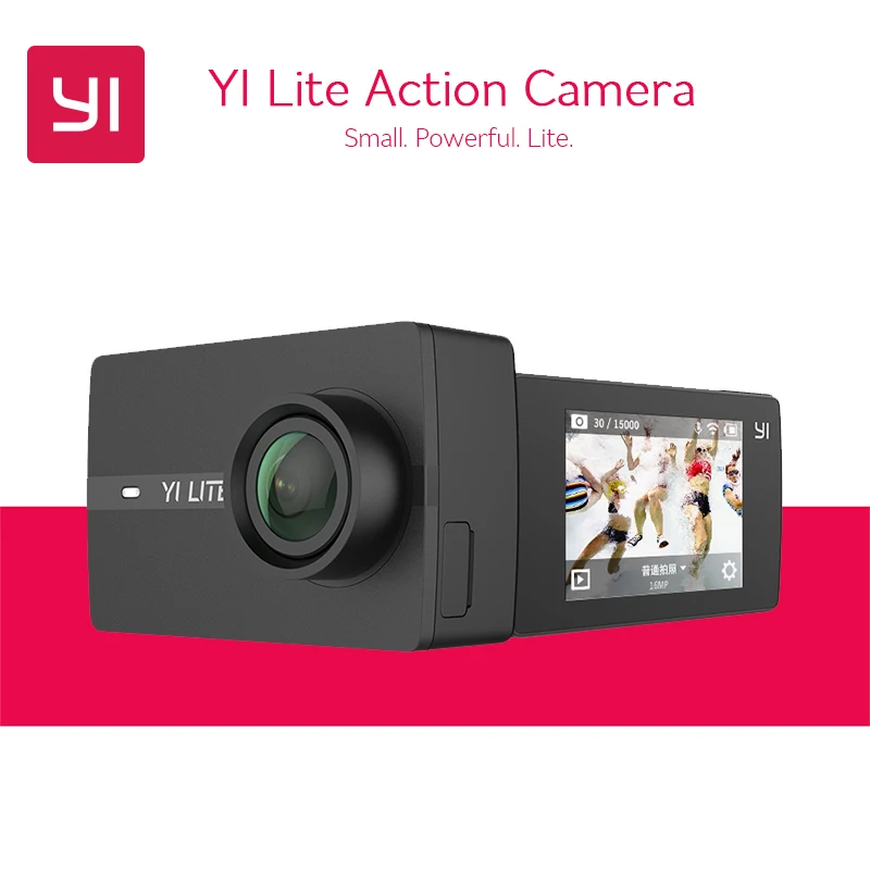 YI Lite Action Camera 16MP Real 4K Blue Remote Bluetooth Sports Camera