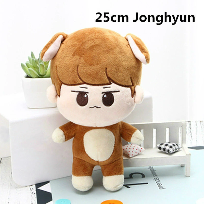 

PCMOS 25cm/10'' Korea Kpop SHINEE Cute Plush Dolls SHINee Jonghyun Animal Doll Toy Soft PP Cotton Plush Toys Gift Collection