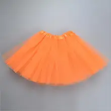 Детские orange юбка-пачка Для Девочек 3-Слойная фатиновая юбка-пачка танцевальная балетная юбка-пачка для Хэллоуина