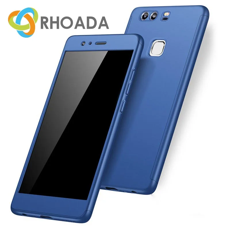 Beira 360 Full Coverage Hard Plastic Phone Case For Huawei P9 Plus Lite Tempered Glass Gift Shockproof Couqe P10 |