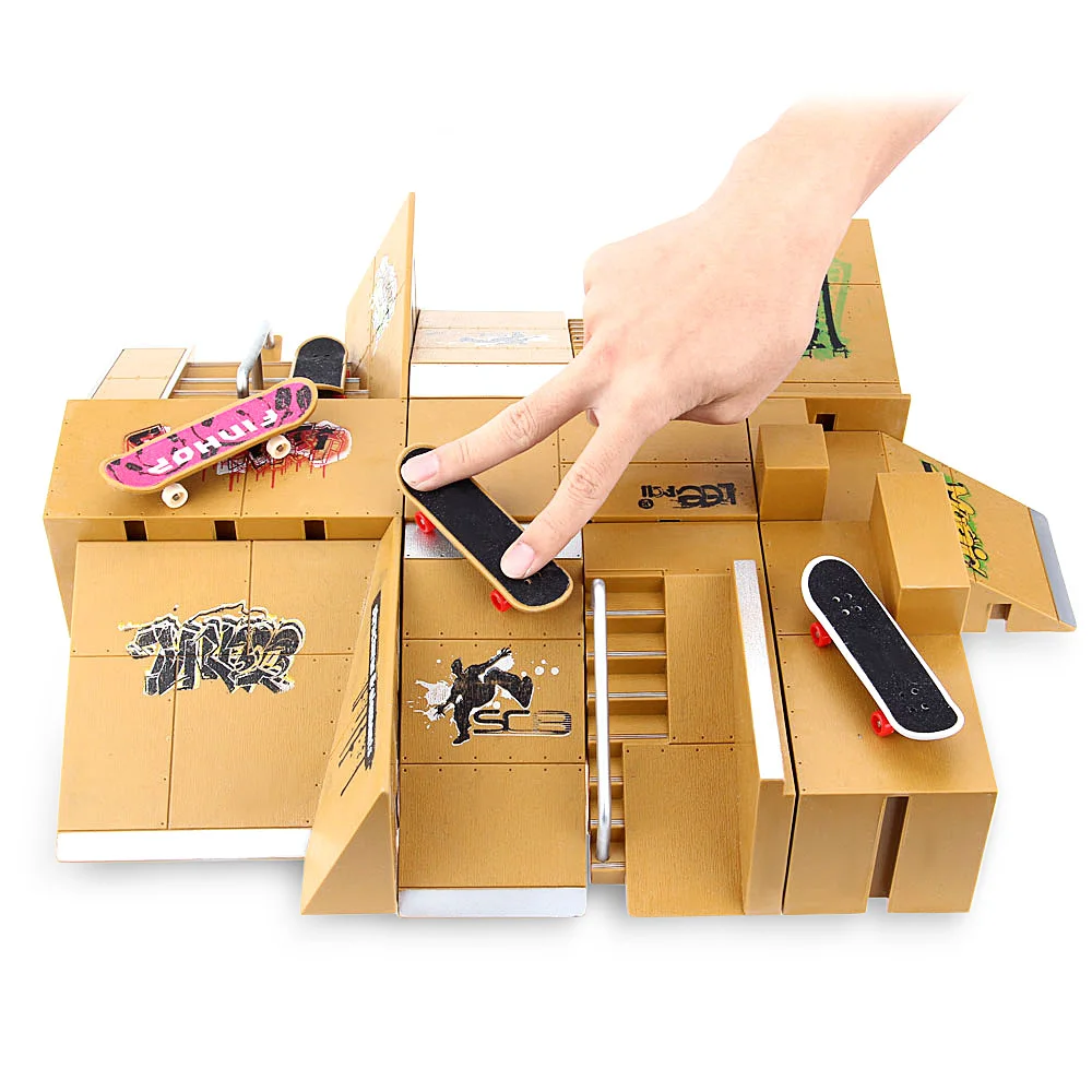 

11pcs Skate Park Kit Ramp Parts For Tech Deck Fingerboard Finger Skateboards Extreme Sports Enthusiasts Suitable Gifts For Kids