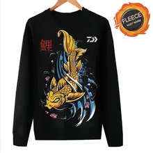 Daiwa Зимние флисовые Теплые Одежда для рыбалки костюм Ветрозащитный Рыбалка костюмы с длинным рукавом водостойкая одежда