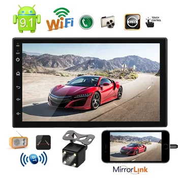 

7" Universal 2+32G Car Multimedia Video Player 2Din Android 9.1 Car Radio GPS Navigation BT DAB FM USB Wifi Car Stereo MP5 Playe