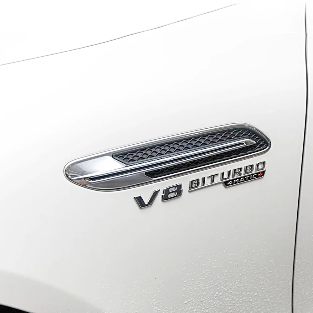 1 5 пар V8 BITURBO 4matic боковая наклейка с логотипом для Mercedes Benz AMG W211 W212 W213 W218 W220 W221 S350 S430