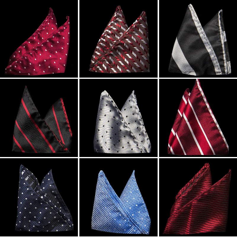 new luxury men s handkerchief polka dot striped floral printed hankies polyester hanky business pocket square chest towel23 23cm Men Brand Pocket Towel Polyester Handkerchief Scarves Vintage Embroidery Floral Printed Pocket Square Wedding Hankies Fit Jacket