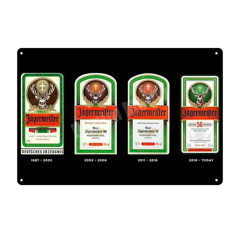 Jagermeister потертый шик, металлический плакат, украшение для паба, бара, голова оленя, настенная наклейка, ликер, металлическая настенная художественная жестяная вывеска, домашний декор, MN107 - Цвет: I