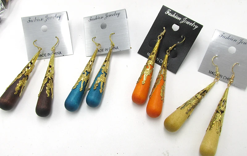 Африканские Висячие металлические деревянные серьги|wooden african earrings|earrings earringafrican