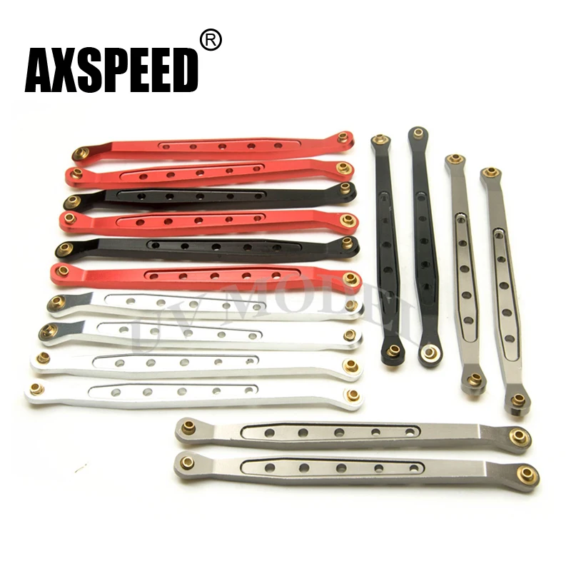 

4 pcs Aluminum Wraith Lower Suspension Link Rod Linkage FOR Axial 1/10 Wraith Alloy Arm Black Red Silver