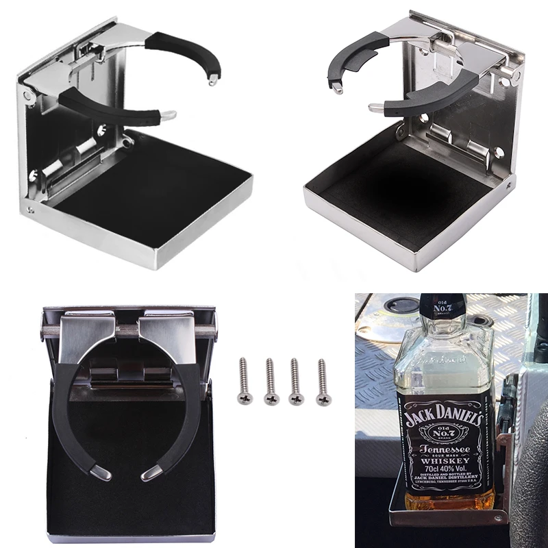 4X White LED Cup Drink Holder for Boat //Car//Truck RV//Yacht//Kayak Stainless Steel