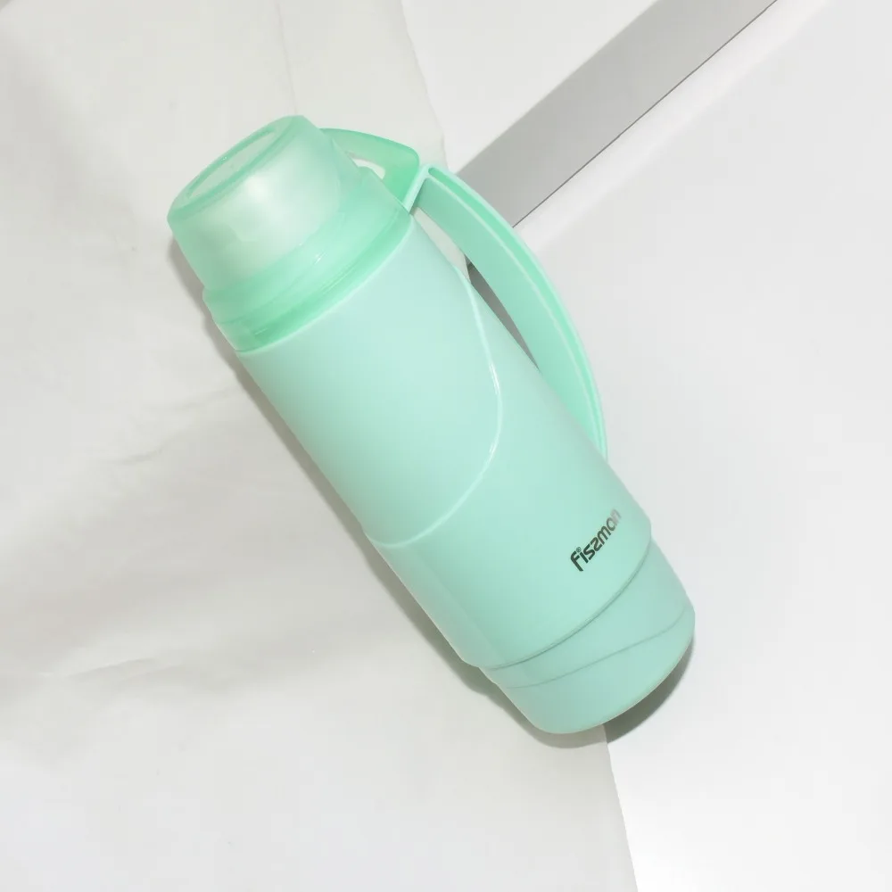 Фиссман 450 мл Вакуумная бутылка с двойными чашками дизайн светильник зеленый термос