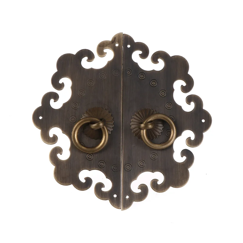 Chinese Face Door Vintage Furniture Fittings Brass Hardware