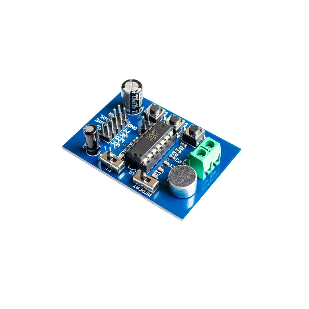 

Blue PCB version ISD1820 voice board voice module recording and playback module (board microphone)