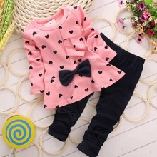Kids Baby Girls Outfits Long Sleeve Cute Panda Tops+Striped Bow Pants 2Pcs Sets Kids Baby Girls Outfits Long Sleeve Cute Panda Tops+Striped Bow Pants 2Pcs Sets