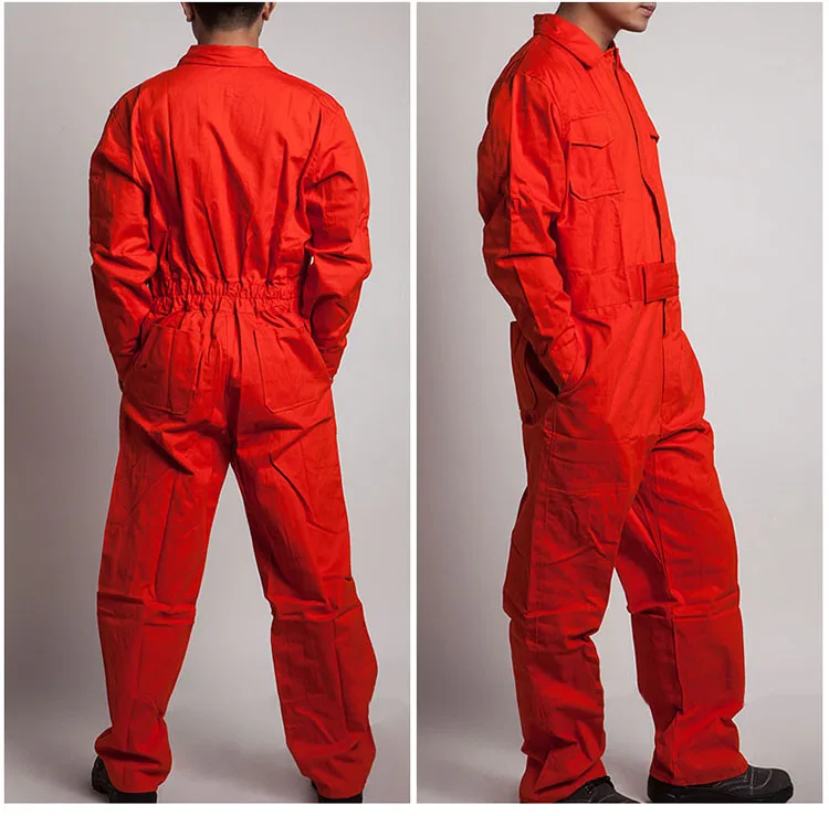Men Work Overalls Long Sleeve Working Coveralls Comfortable Cotton Labor Uniforms Workwear Repairman Auto Repair Plus Size M-4XL (8)