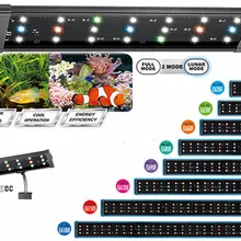 Аквариумный светодиодный светильник, регулируемый ультра тонкий аквариумный аквариум с регулируемой яркостью, светодиодный светильник с зажимом для аквариума