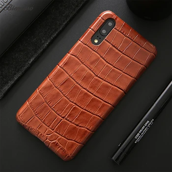

Biencaso Luxury Crocodile Genuine Leather Case For Huawei P20 Mate 10 Pro Back Cover For iPhone X 7 8 Plus 7+ 8+ Fundas B89