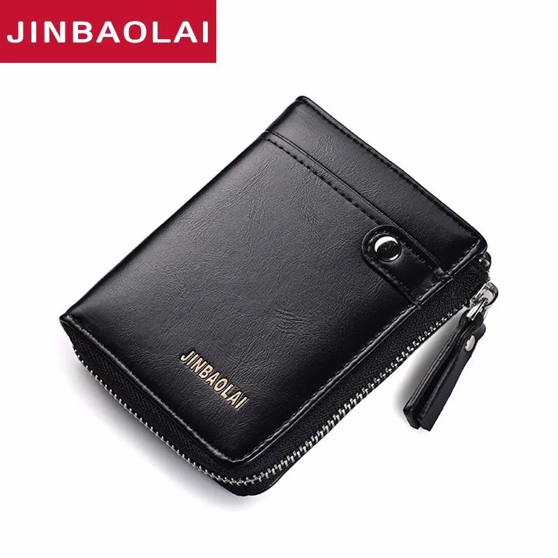 

2018 wallet men pu leather wallet with zipper card slots multifunction men wallets purse male clutch top walet quality guarantee