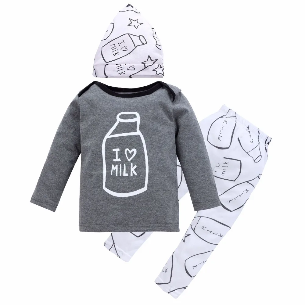 Newborn Infant Baby Sports Outfits Kid Little Boys' Cotton Long Sleeve