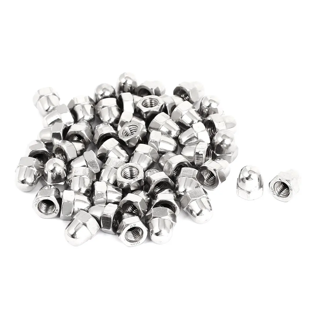 

M8 304 Stainless Steel Dome Head Cap Acorn Hex Nuts Silver Tone 50pcs,By Fullerkreg