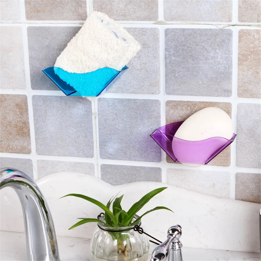 

2pcs Useful Double Suction Cup Sink Shelf Soap Sponge Drain Rack Kitchen Sucker Storage Holders for Bathroom Accessory