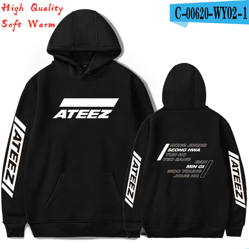 

Ateez Hoodie Kpop Style Hooded Sweatshirts Pullover Streetwear Women Cotton Kpop Clothes Hoodies Hip Hop Clothes Harajuku Hoodie