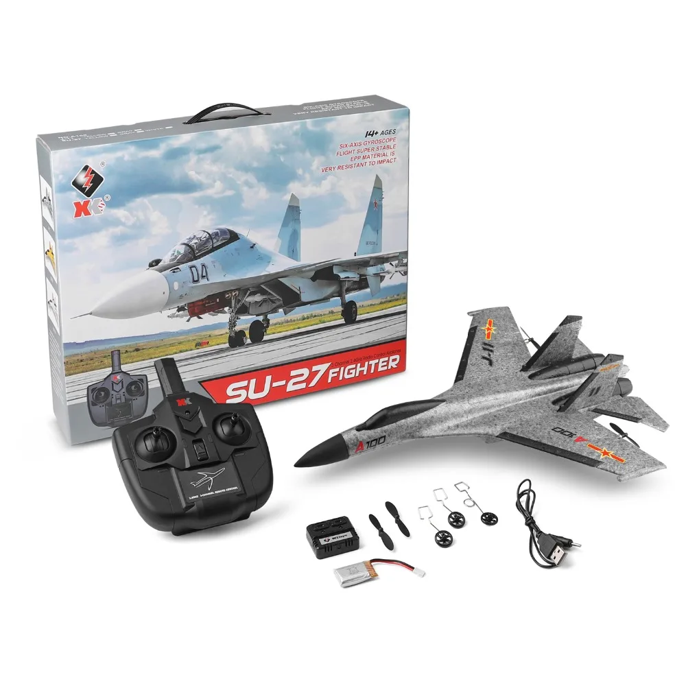 WLtoys XKS фиксированное крыло RC самолет J11 SU27 Flight 3.5CH 2,4G радиоуправляемые самолеты 42 мм EPO FPV самолет PNP RC самолет