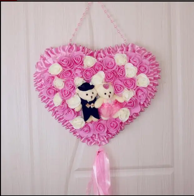 Bridal room layout wedding accessories romantic creative hang a wedding bedroom decoration la gauze mantle flower ball