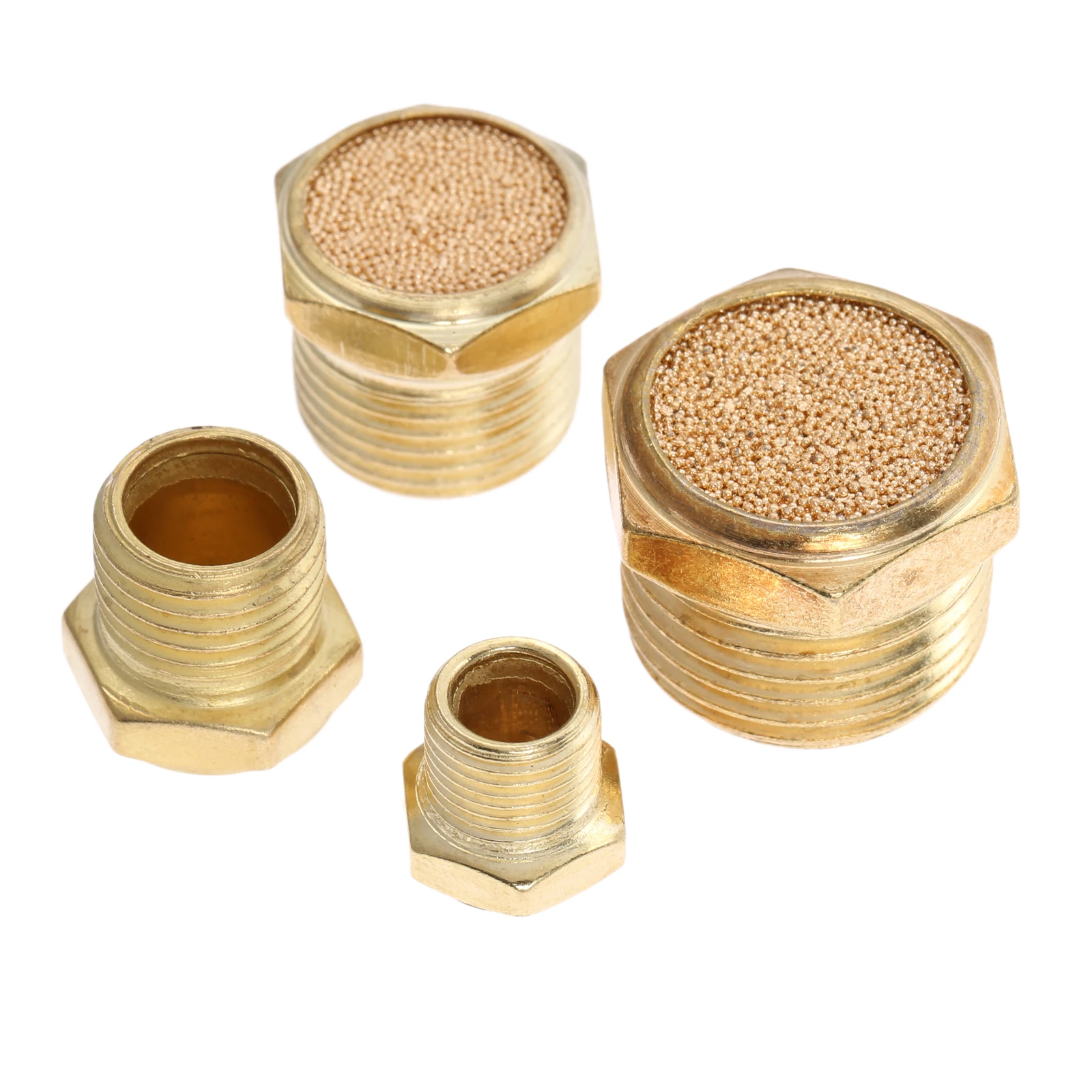 5PCS Pneumatic Air Breather Vent Silencer Muffler Threaded NPT 1/8" Pi.OU Pneumatic Mufflers