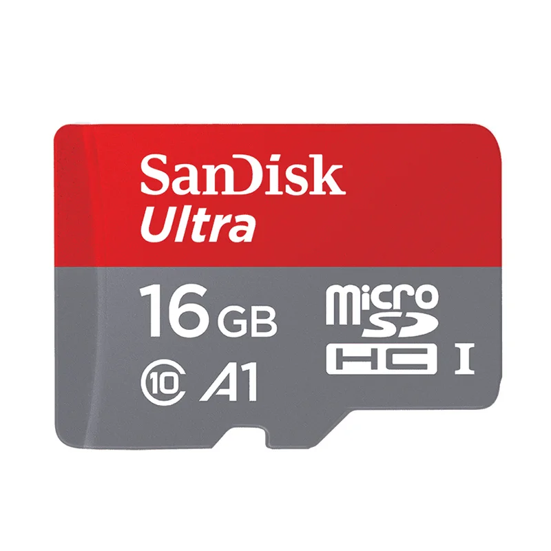 SanDisk 16 Гб Micro sd карта, Оригинальная карта памяти A1 MicroSD Max 80 м/с Uitra Class 10, TF карта 16 ГБ, Карта памяти SDHC - Емкость: 16GB