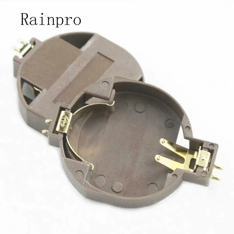 

Rainpro 10PCS/LOT BS-10 CR2032 3V Environment-friendly horizontal patch gold-plated button battery holder