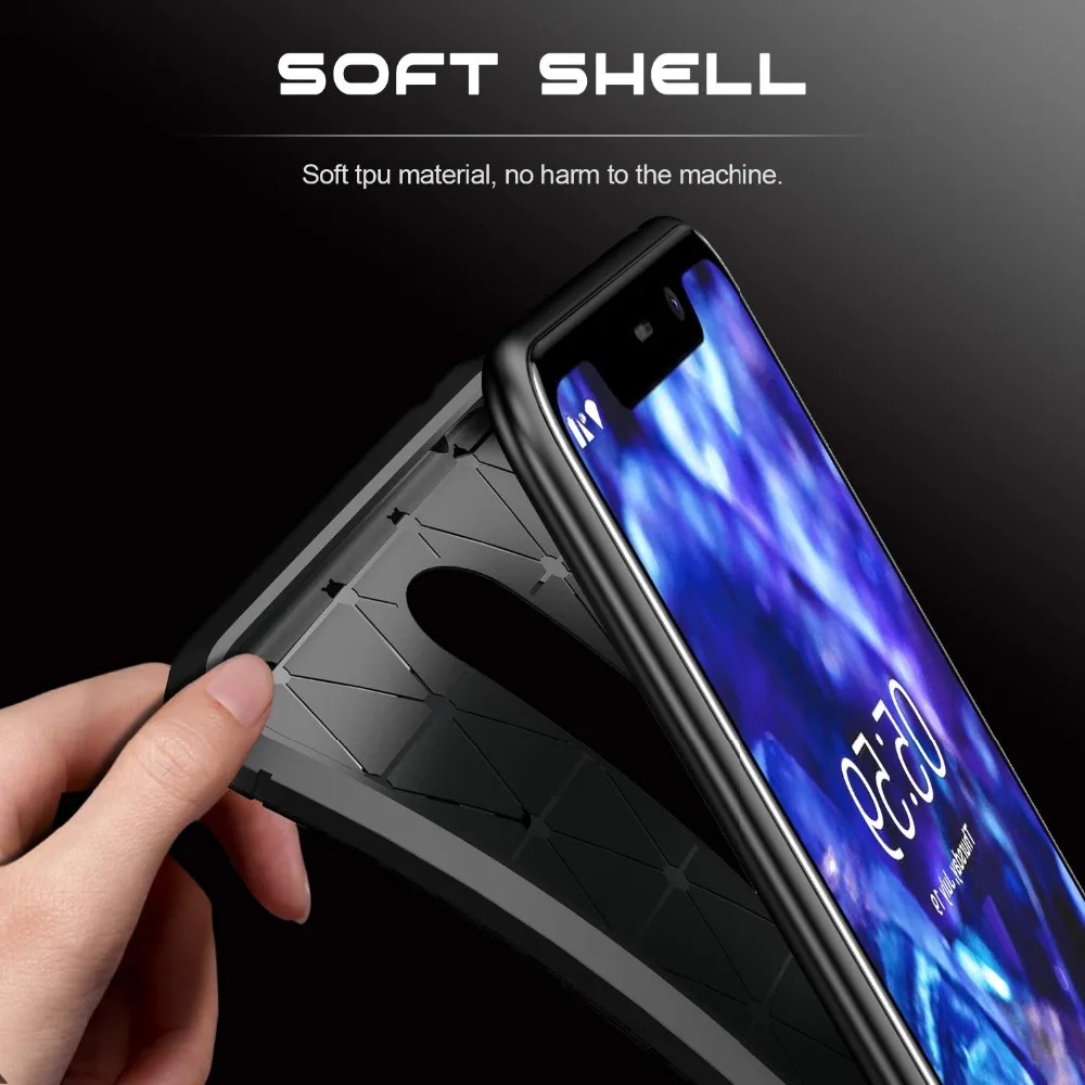 Case For Nokia 2.1 3.1 5.1 6.1 7.1 8.1 Plus X5 X6 X7 Cover Soft Silicone Carbon Fiber Case For Nokia 9 Pureview 4.2 1 Plus Cover (2)
