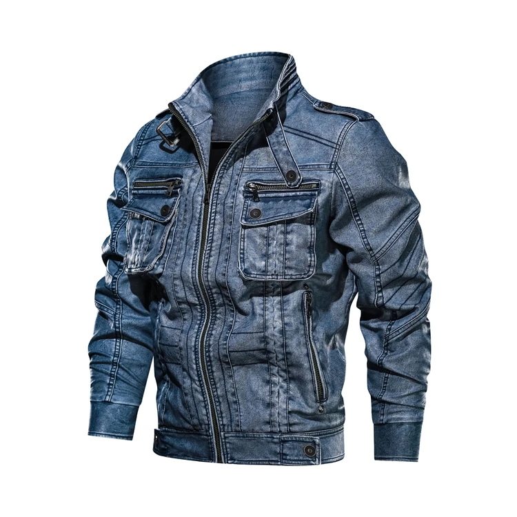 2019 новая мужская куртка из искусственной кожи на зиму и осень, кожаные пальто, мотоциклетные куртки, приталенная Мужская брендовая одежда