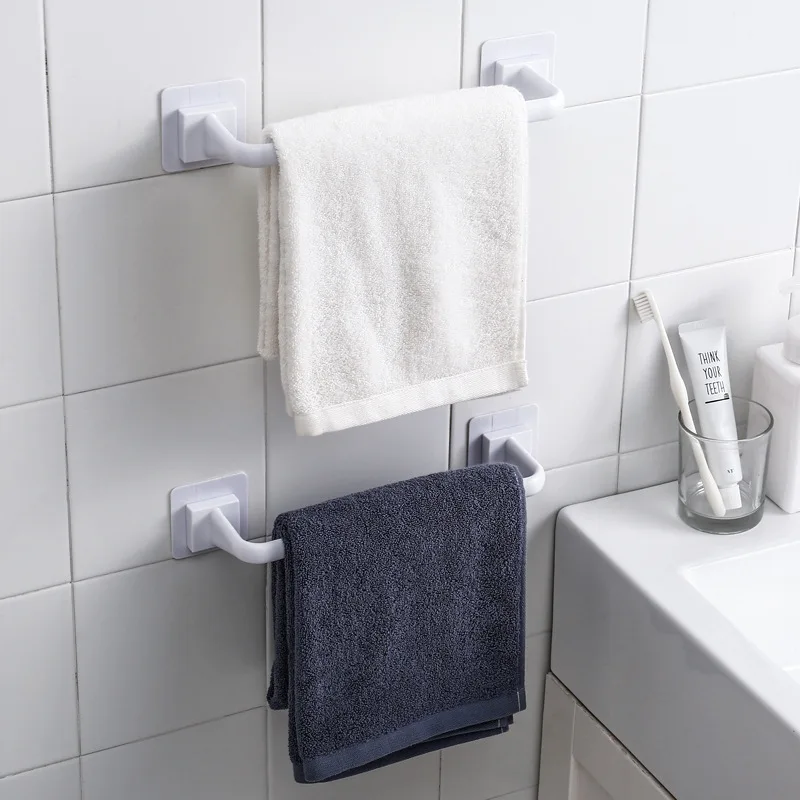 

1PCS Punch-free bathroom hook towel bar household suction cup wall-mounted slippers rack kitchen storage paste rack ZP5151529