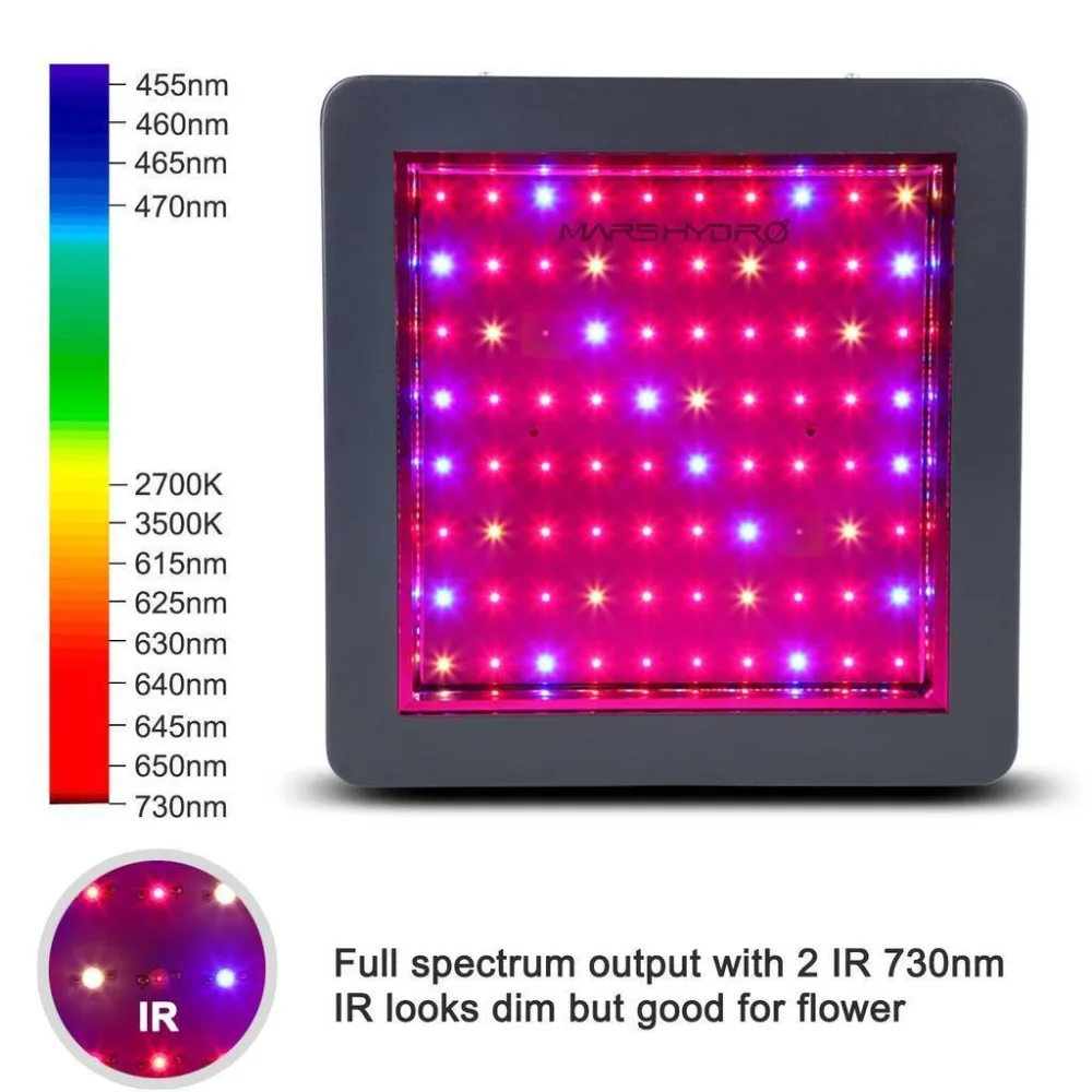 Mars II 400W светодиодный светильник для выращивания всего спектра, лампа для гидропоники и 70x70x160 см(2'29'' x2'29'' x5'25'') Крытый тент для выращивания