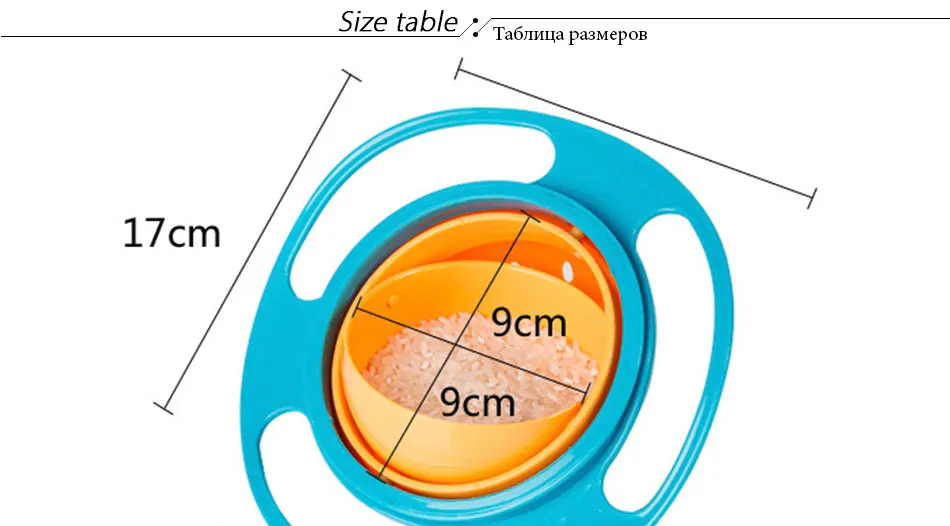 Детская универсальная миска с поворотом на 360 градусов, непроливающаяся миска для детей, миски для кормления, практичная посуда, посуда