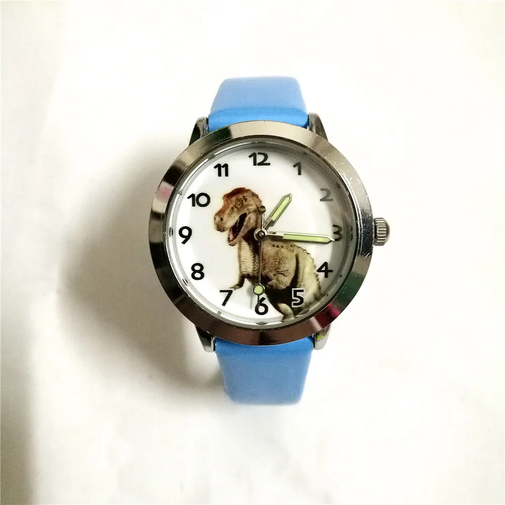 Бренд студенты с принтом в виде динозавров для мальчиков часы целого платия детское кварцевые наручные часы 3D и мультяшным рисунком для мальчиков и девочек подарок montre enfant детские часы Relogio Infantil