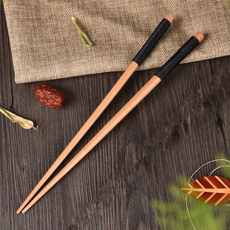 Ручной работы Японский Натуральный каштан деревянные палочки для еды набор ценный подарок