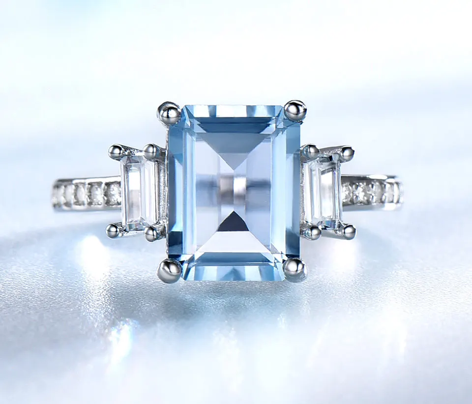 UMCHO элегантные ювелирные изделия из стерлингового серебра 925 пробы, создаваемые кольца с голубым топазом, серьги, свадебные подарки для женщин, ювелирные наборы