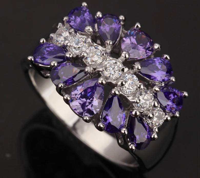 Buy Purple Zircon 925 Sterling Silver Fine Jewelry