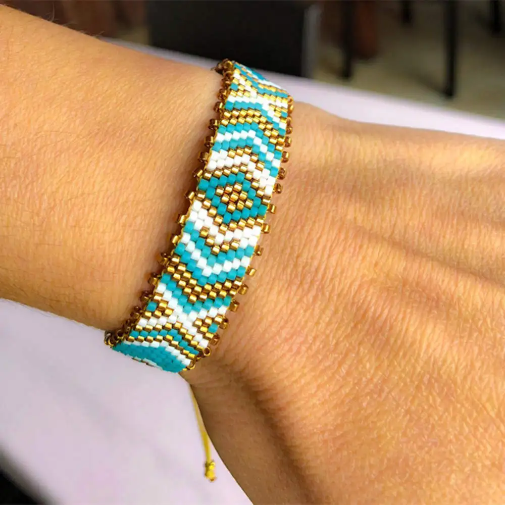 Женский браслет Go2boho Pulseras Evil Eye Perles MIYUKI Delica ювелирное изделие ручной работы