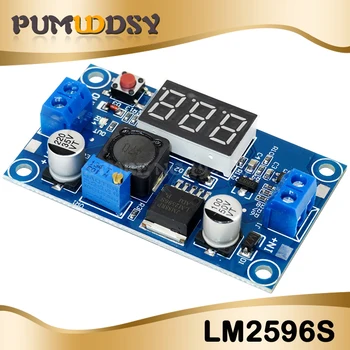 

10pcs DC 4.0~40 to 1.3-37V LED Voltmeter Buck Step-down Power Converter Module LM2596 Hot sale