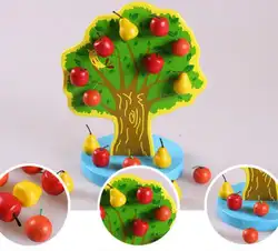 Красивый деревянный магнитный фрукт Деревянный Дерево Монтессори игрушки Монтессори для детей подарок материалы montessori Магнитный яблока