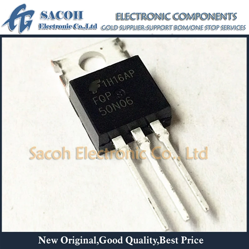 Free shipping 10Pcs FQP50N06 FQP50N06L 50N06 TO 220 50A 60V Power ...