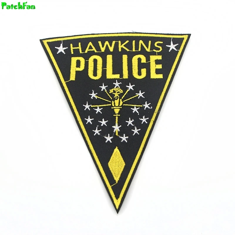 D0065 Patchfan, 20 шт./лот, большая сумка-кошелек с вышитым логотипом Hawkins для костюмированной вечеринки