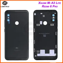 Xiaomi mi A2 Lite Back Battery Cover Door Rear Housing Case Redmi 6 Pro Battery Cover Repair Spare Parts+ Power Volume Button