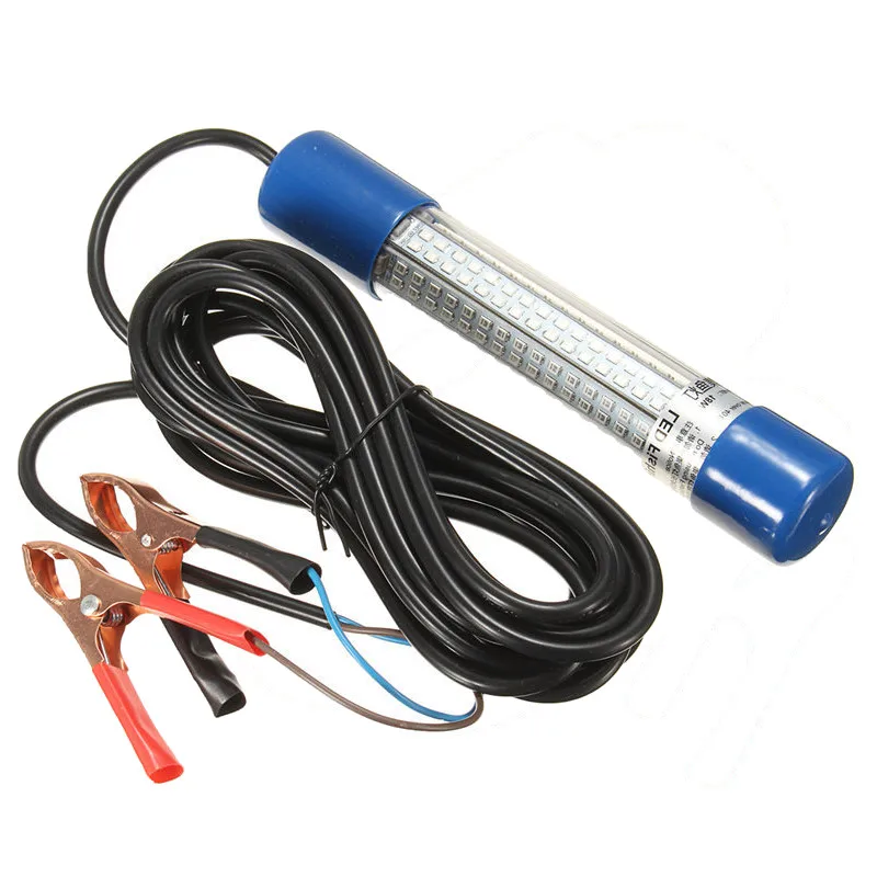 

New 8W LED Submersible Fishing Fish Attracting Light Bulb Tube Boat Night Light Squid Lamp Underwater Lighting DC12V~24V